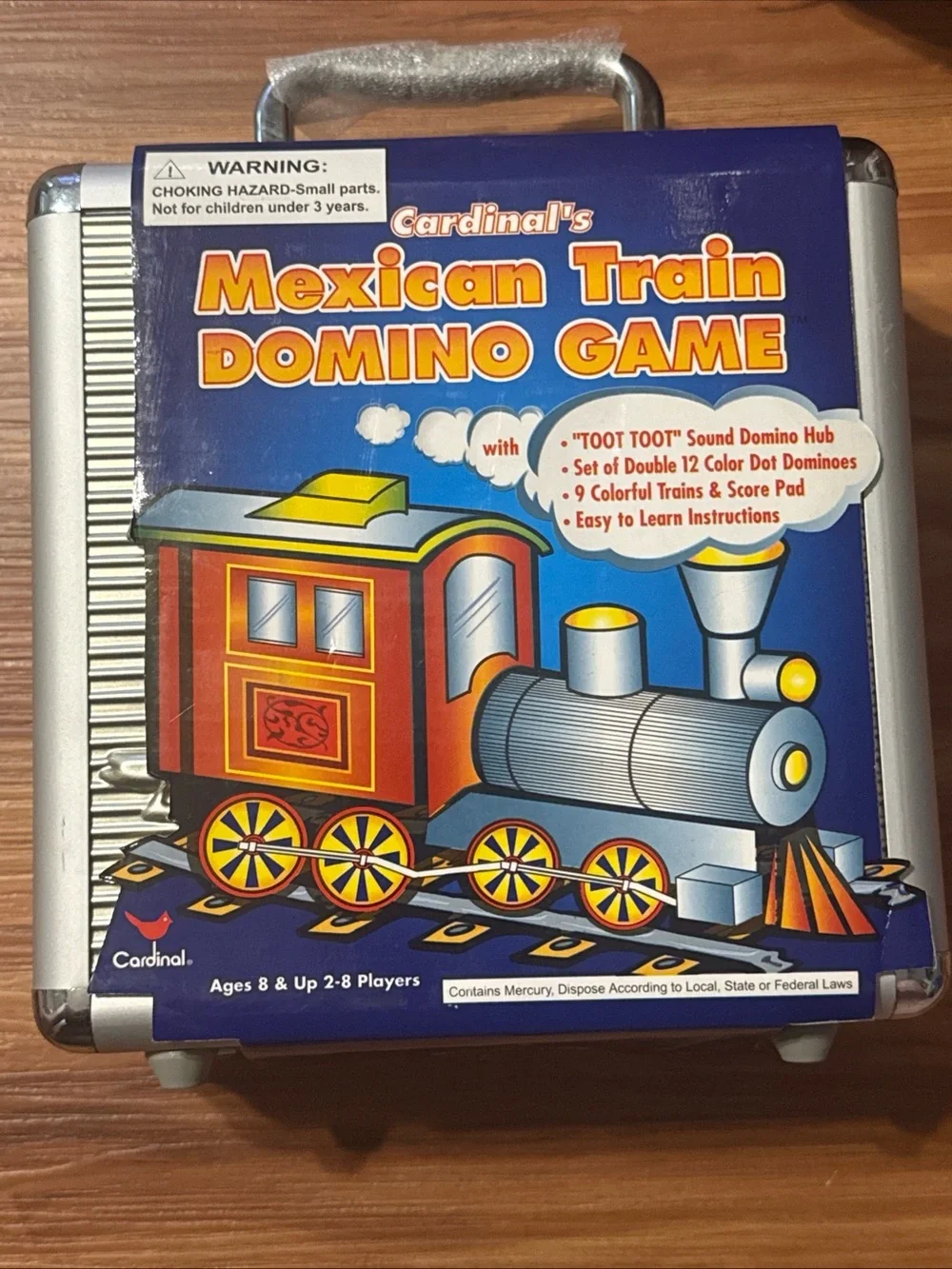 Cardinal's Mexican Train Domino Game - Blue